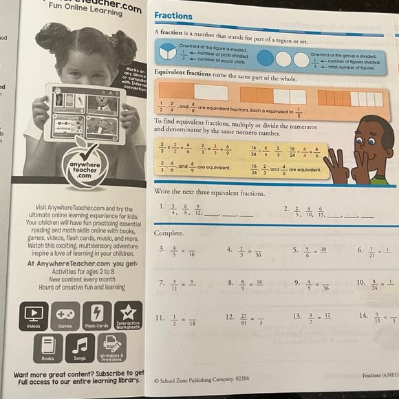 Sixth Grade (Grade 6) Workbooks: Brain Quest and Math Basics. Fun & Easy Learnin - Picture 6 of 7